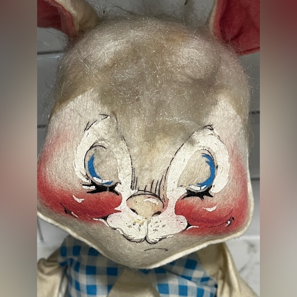 Annalee | Vintage 1971 Country Boy bunny 12” sitting bendable Easter - Picture 3 of 11